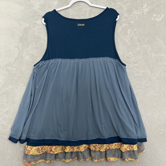 Matilda Jane Mesh Layered Farmhouse Cottage Tunic Blouse Women’s Size XXL - Picture 10 of 12